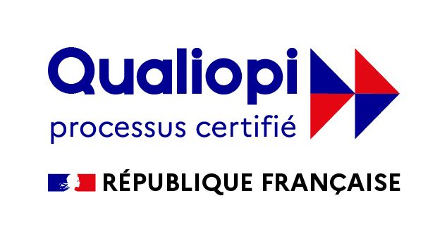 Logo Qualiopi – processus certifié – République française